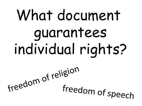 Solved Which document guarantees a person's right to own 